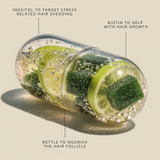 PROXY Grow Lush vegan gummy supplements formulated to support hair, skin, and nails while targeting stress related hair loss